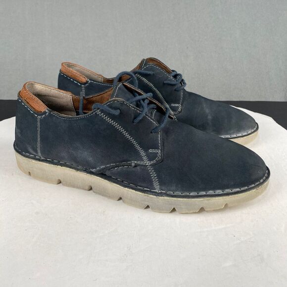 Roan Bed Stu Mens 10.5 Heaton Sneaker Shoe Distressed Navy Leather Casual LaceUp main image 6
